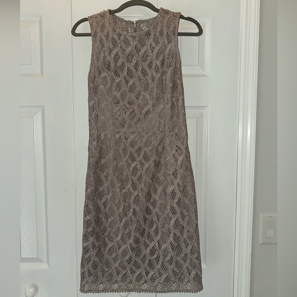 Women’s Vince Camuto Sz6 sparkly lace overlay lined dress
